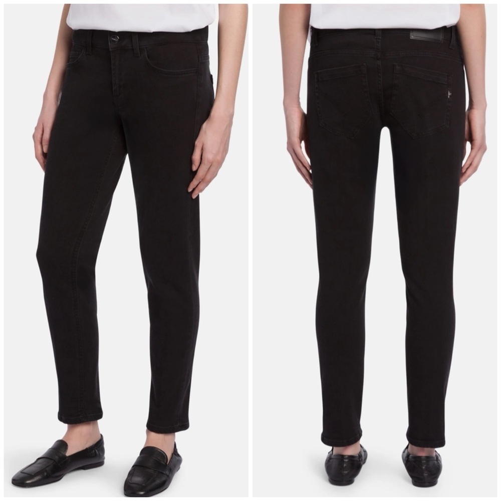 NWT Dondup Monroe Skinny Fit Jeans Low Rise Ankle Black Sz 25